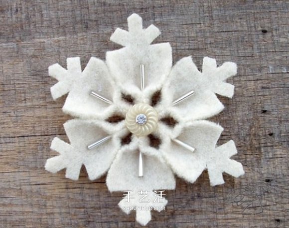 18種不織布雪花圖片 手工布藝制作雪花大全 -  rpnrmr.com