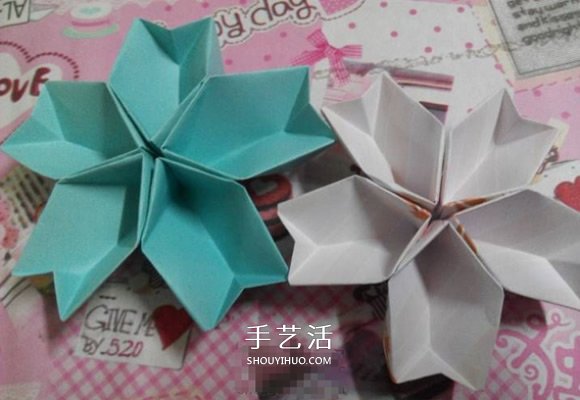 折紙櫻花的方法圖解 組合式櫻花折疊步驟圖 -  rpnrmr.com