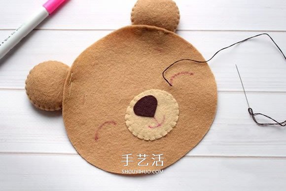 不織布新年小熊制作 超萌小熊布偶DIY圖解 -  rpnrmr.com