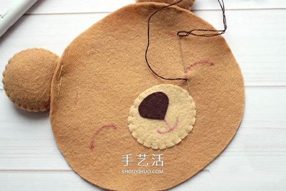 不織布新年小熊制作 超萌小熊布偶DIY圖解 -  rpnrmr.com