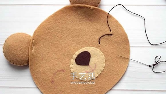 不織布新年小熊制作 超萌小熊布偶DIY圖解 -  rpnrmr.com