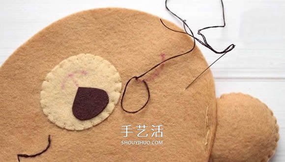 不織布新年小熊制作 超萌小熊布偶DIY圖解 -  rpnrmr.com