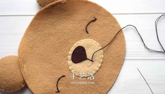 不織布新年小熊制作 超萌小熊布偶DIY圖解 -  rpnrmr.com