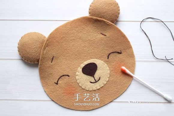 不織布新年小熊制作 超萌小熊布偶DIY圖解 -  rpnrmr.com