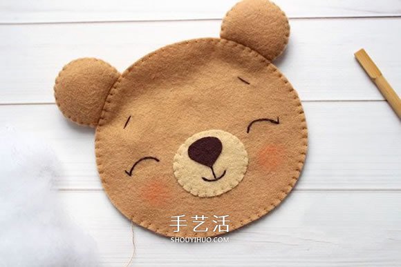 不織布新年小熊制作 超萌小熊布偶DIY圖解 -  rpnrmr.com