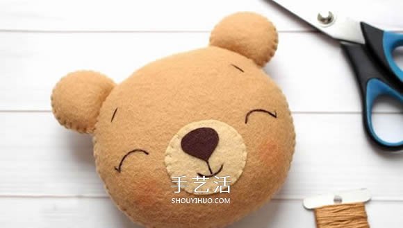 不織布新年小熊制作 超萌小熊布偶DIY圖解 -  rpnrmr.com