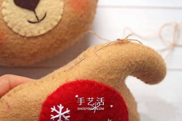 不織布新年小熊制作 超萌小熊布偶DIY圖解 -  rpnrmr.com