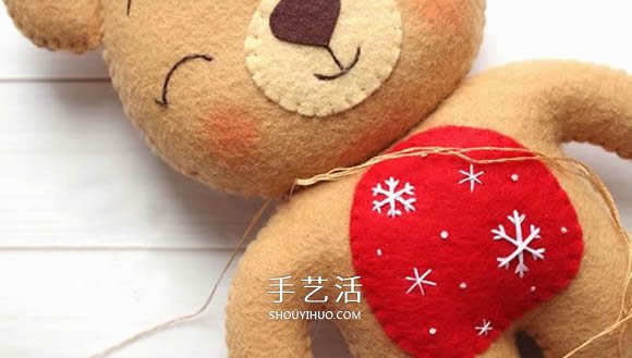 不織布新年小熊制作 超萌小熊布偶DIY圖解 -  rpnrmr.com