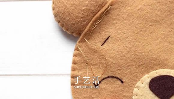 不織布新年小熊制作 超萌小熊布偶DIY圖解 -  rpnrmr.com