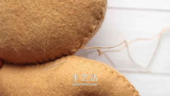 不織布新年小熊制作 超萌小熊布偶DIY圖解 -  rpnrmr.com