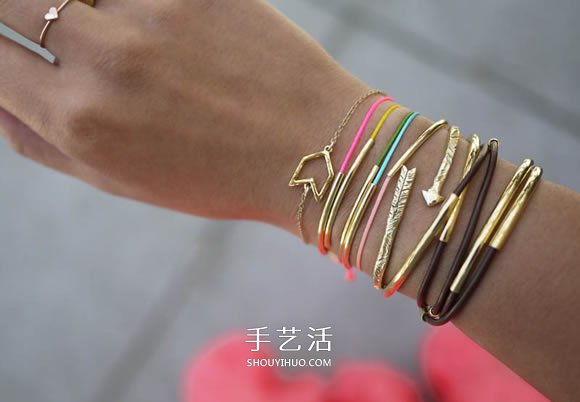 簡單又好看手鏈編法 金色管珠手鏈編織圖解 -  rpnrmr.com