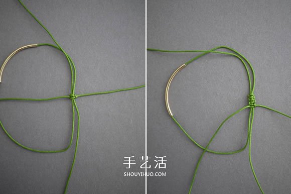 簡單又好看手鏈編法 金色管珠手鏈編織圖解 -  rpnrmr.com