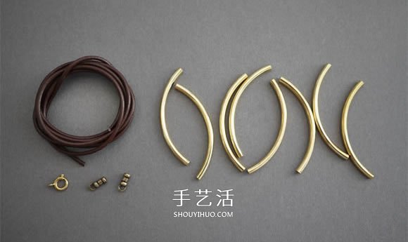 管珠皮繩手鏈編織圖解 時(shí)尚穩(wěn)重手鏈的編法 -  rpnrmr.com