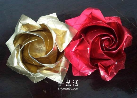 八瓣川崎玫瑰折法圖解 折紙八瓣川崎玫瑰花 -  rpnrmr.com