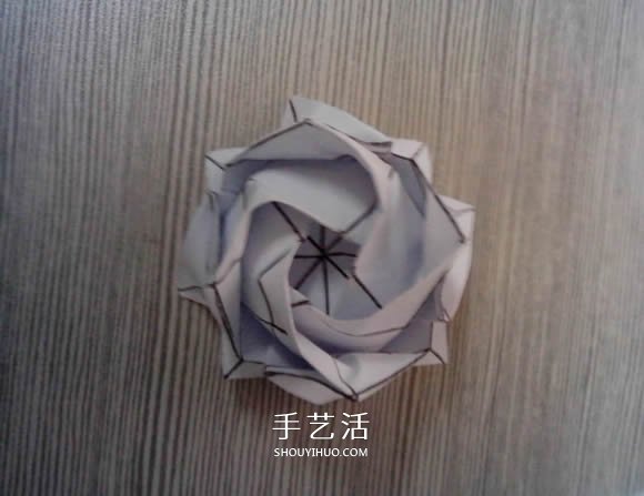 八瓣川崎玫瑰折法圖解 折紙八瓣川崎玫瑰花 -  rpnrmr.com