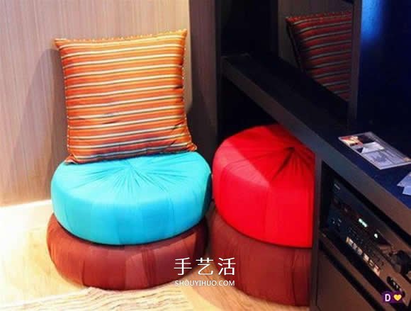 廢舊輪胎改造沙發(fā)椅子 舊輪胎改造椅子的圖片 -  rpnrmr.com