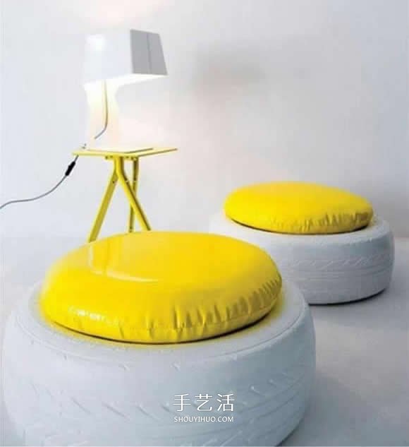 廢舊輪胎改造沙發(fā)椅子 舊輪胎改造椅子的圖片 -  rpnrmr.com