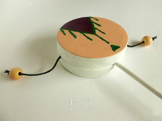 簡易撥浪鼓的制作方法 手工撥浪鼓的做法圖解 -  rpnrmr.com