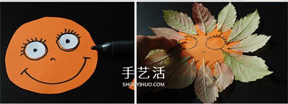 簡單又漂亮向日葵樹葉貼畫的做法圖解 -  rpnrmr.com