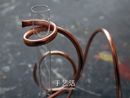 黃銅管和玻璃試管DIY制作優(yōu)雅的花瓶圖解 -  rpnrmr.com