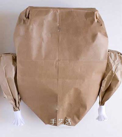 牛皮紙袋制作火雞模型 簡單感恩節(jié)紙火雞做法 -  rpnrmr.com