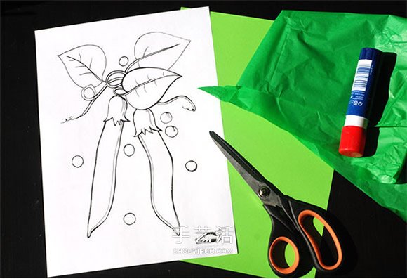 幼兒小手工制作圖解 用紙做可愛的豌豆莢做法 -  rpnrmr.com