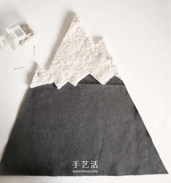 不織布雪山抱枕DIY 布藝手工制作雪山抱枕 -  rpnrmr.com