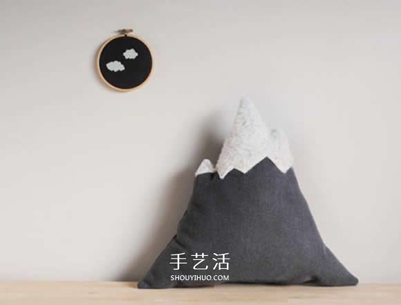 不織布雪山抱枕DIY 布藝手工制作雪山抱枕 -  rpnrmr.com
