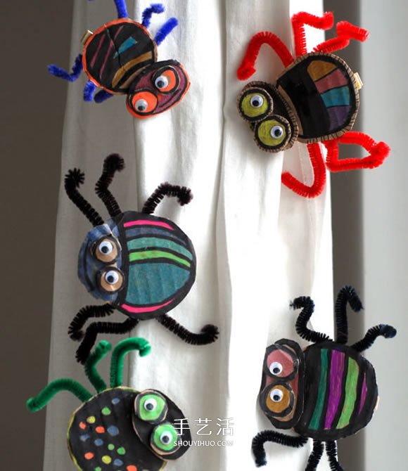 幼兒園萬(wàn)圣節(jié)蜘蛛制作 簡(jiǎn)單硬紙板蜘蛛的做法 -  rpnrmr.com