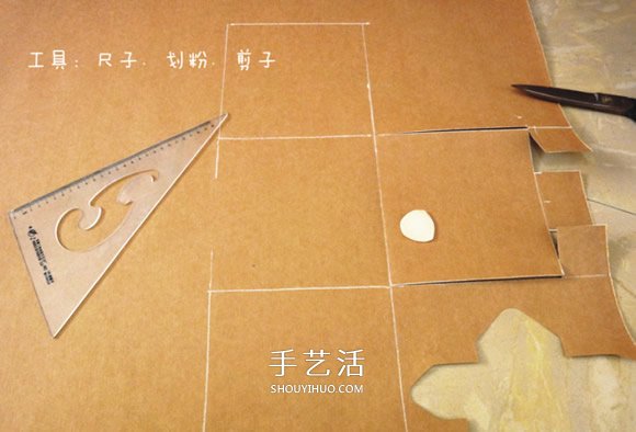 水洗牛皮紙DIY手工制作四方形雜物籃的教程 -  rpnrmr.com