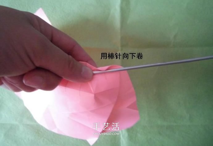 酒杯玫瑰的折法圖解 手工折紙酒杯玫瑰過程 -  rpnrmr.com