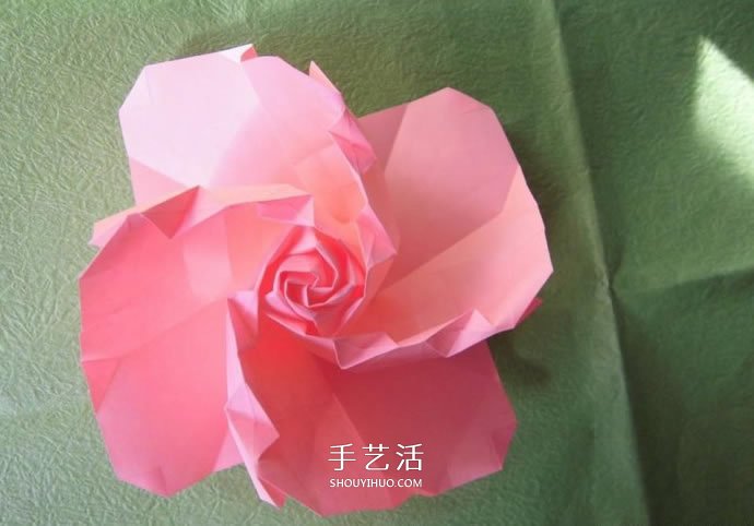 酒杯玫瑰的折法圖解 手工折紙酒杯玫瑰過程 -  rpnrmr.com