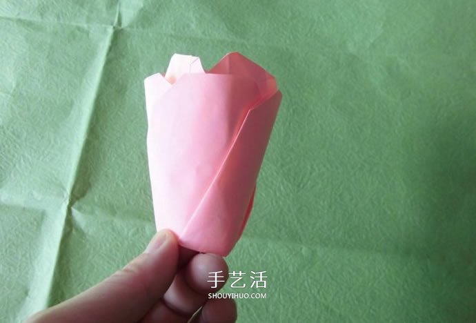 酒杯玫瑰的折法圖解 手工折紙酒杯玫瑰過程 -  rpnrmr.com