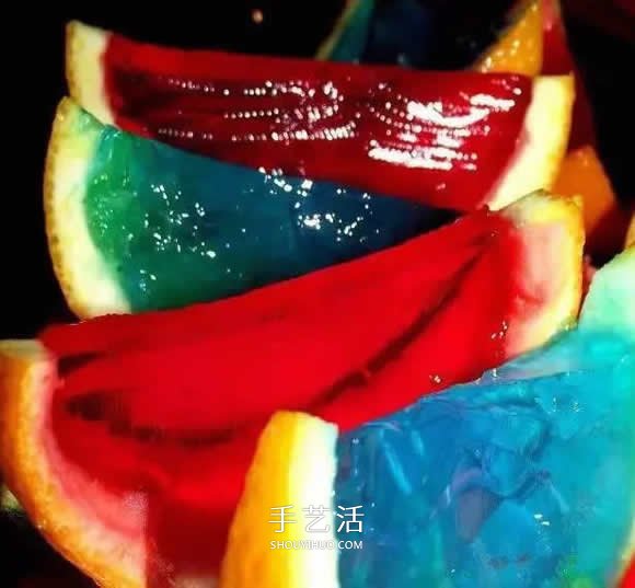 橘子皮手工制作可愛(ài)果凍西瓜的方法圖解教程 -  rpnrmr.com