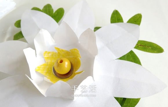 水中綻放的荷花制作 漂亮紙荷花的做法圖解 -  rpnrmr.com
