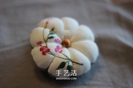 可愛南瓜針插的做法 DIY布藝針插制作圖解 -  rpnrmr.com