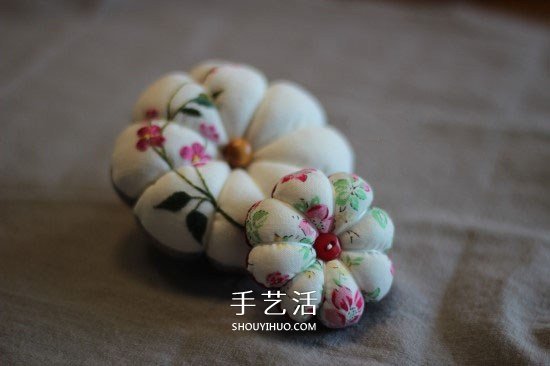 可愛南瓜針插的做法 DIY布藝針插制作圖解 -  rpnrmr.com