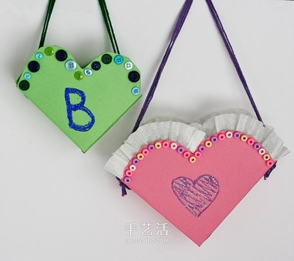 幼兒園玩具包的做法 廢紙盒制作愛心玩具包包 -  rpnrmr.com