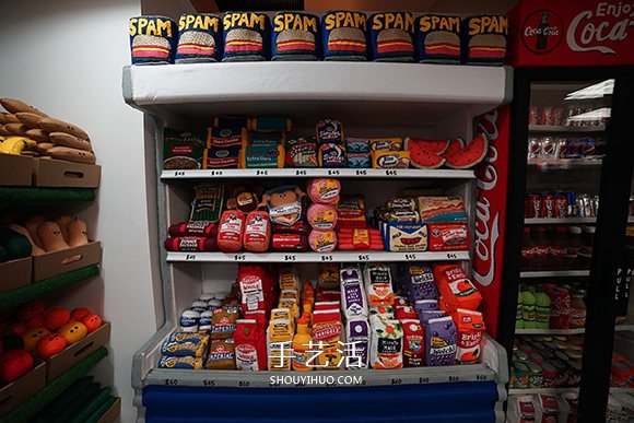 Lucy Sparrow的雜貨店 所有食品都是羊毛氈制作 -  rpnrmr.com
