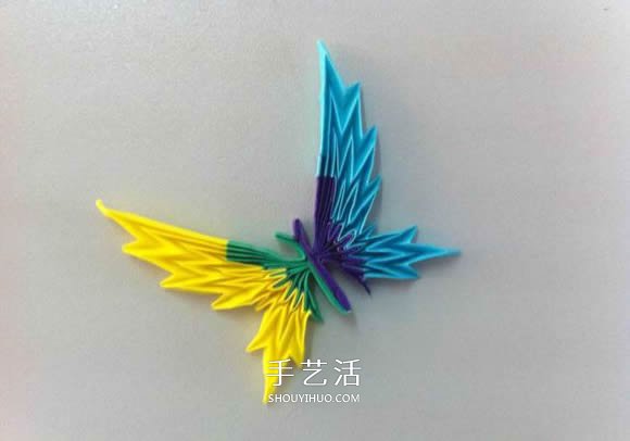 蛇腹蝴蝶的折法圖解 折紙美麗蝴蝶的方法教程 -  rpnrmr.com