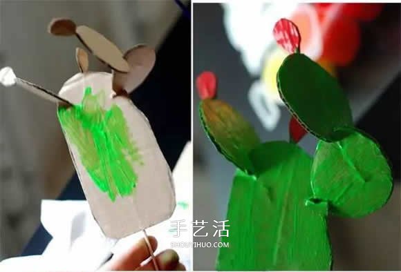 幼兒園仙人掌手工制作 瓦楞紙仙人掌的做法 -  rpnrmr.com