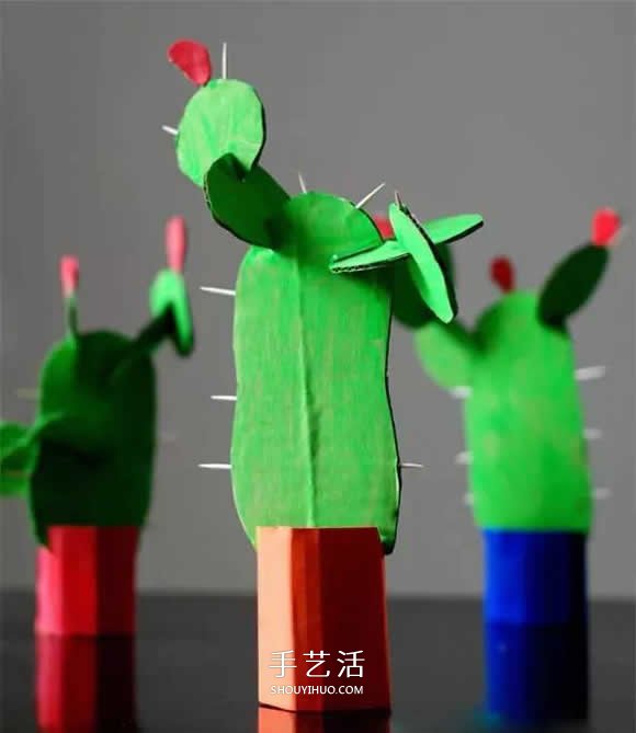 幼兒園仙人掌手工制作 瓦楞紙仙人掌的做法 -  rpnrmr.com