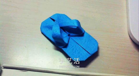 人字拖的折法圖解教程 折紙人字拖鞋的方法步驟 -  rpnrmr.com