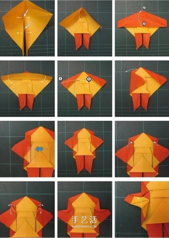 錦鯉魚的折法步驟圖 折紙錦鯉的方法圖解 -  rpnrmr.com