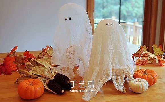 紗布做萬圣節(jié)幽靈的方法 簡單可愛幽靈DIY制作 -  rpnrmr.com