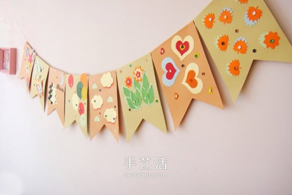 幼兒園教室彩旗制作 自制裝飾掛旗的方法教程 -  rpnrmr.com