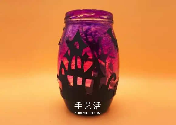 萬圣節(jié)玻璃燈籠DIY教程 恐怖城堡燈飾手工制作 -  rpnrmr.com