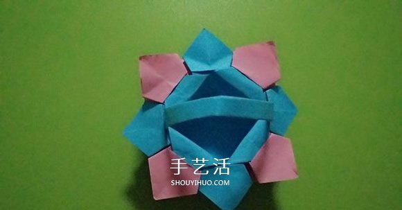 八角花籃的折法圖解 怎么四個(gè)折紙花籃步驟圖 -  rpnrmr.com