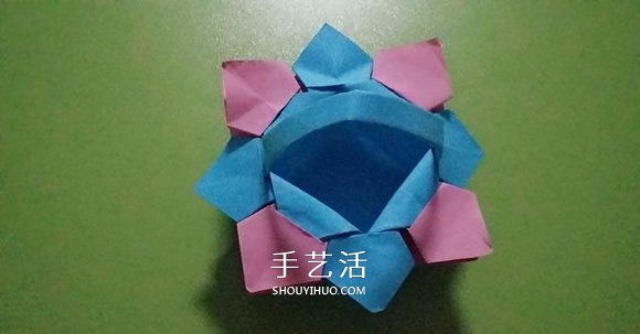 八角花籃的折法圖解 怎么四個(gè)折紙花籃步驟圖 -  rpnrmr.com