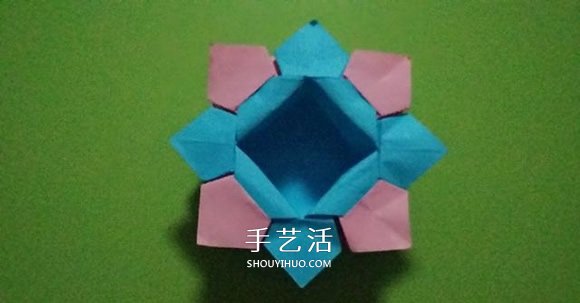 八角花籃的折法圖解 怎么四個(gè)折紙花籃步驟圖 -  rpnrmr.com